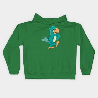 cute cartoon parrot Kids Hoodie